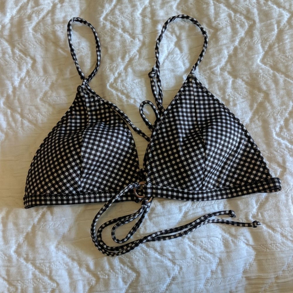 Checkered bikini top